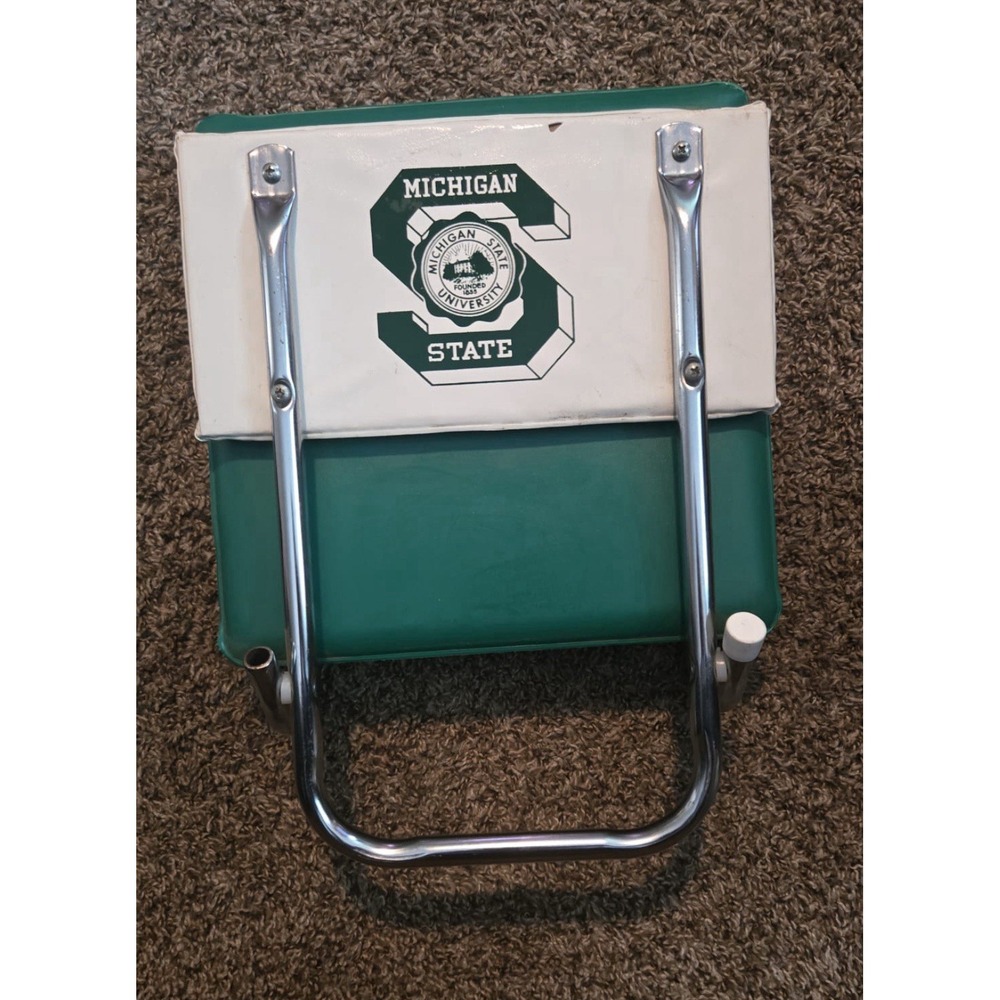 Vintage Michigan State Stadium Seat Chair Portable Folding Bleacher‎ Cushion